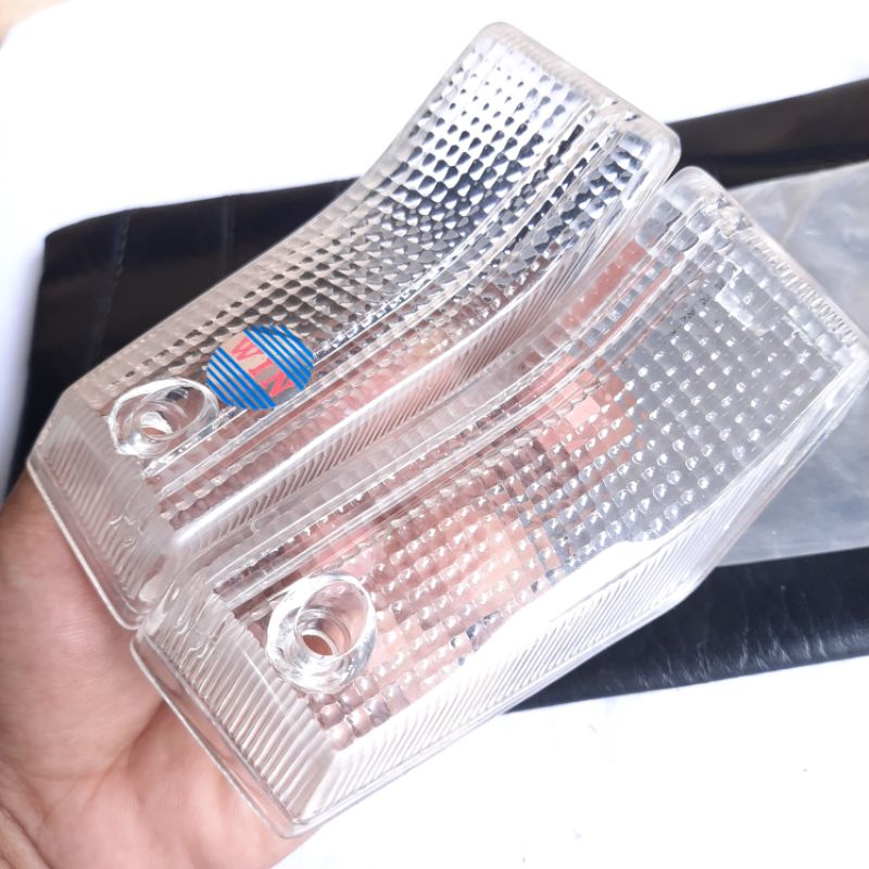 MIKA SEIN DEPAN KACA MIKA RITING DEPAN putih bening SUZUKI RC 100 RC BRAVO BARU OLD STOK MERK WIN TE