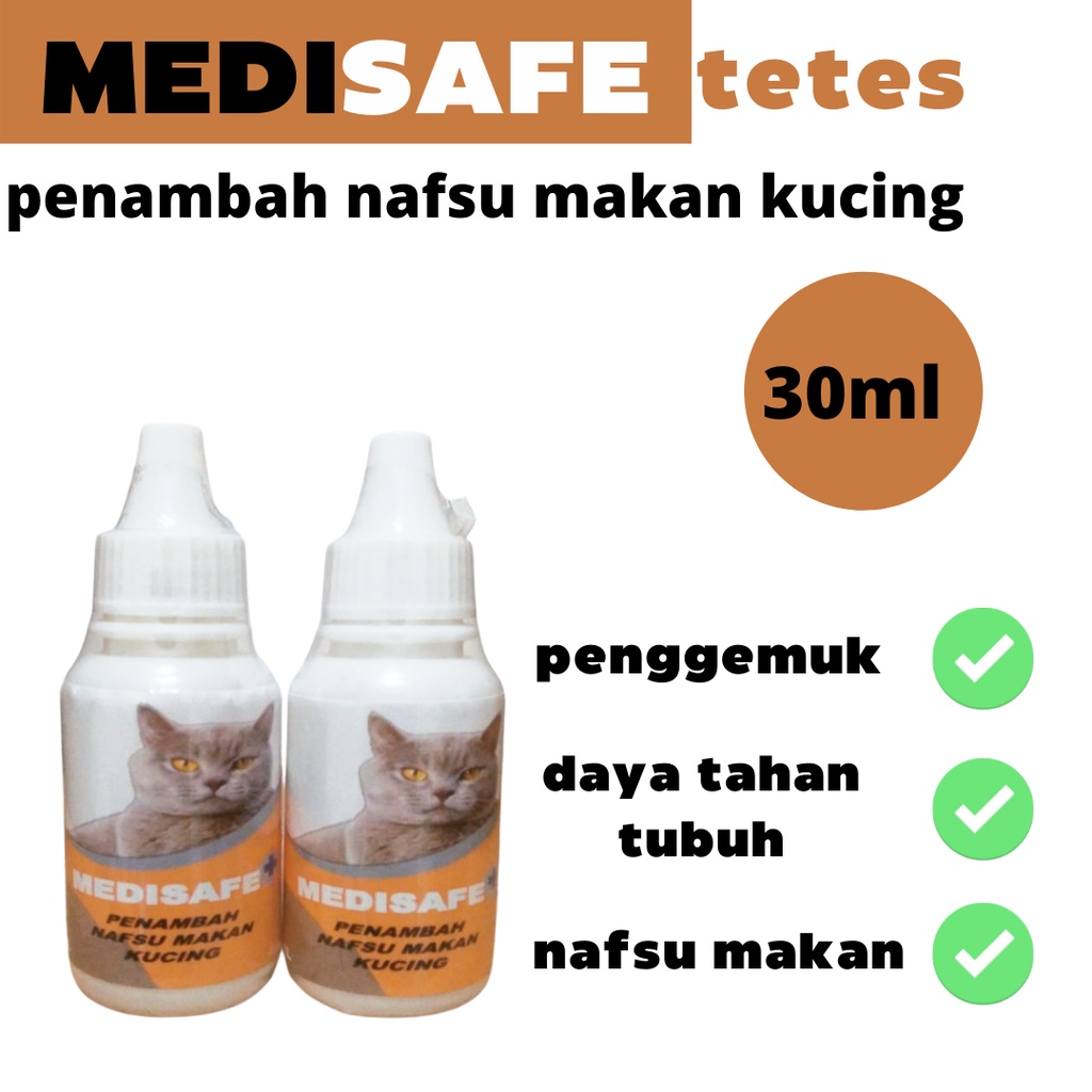 MEDISAFE penambah nafsu 30ml makan kucing vitamin meningkatkan daya tahan tubuh