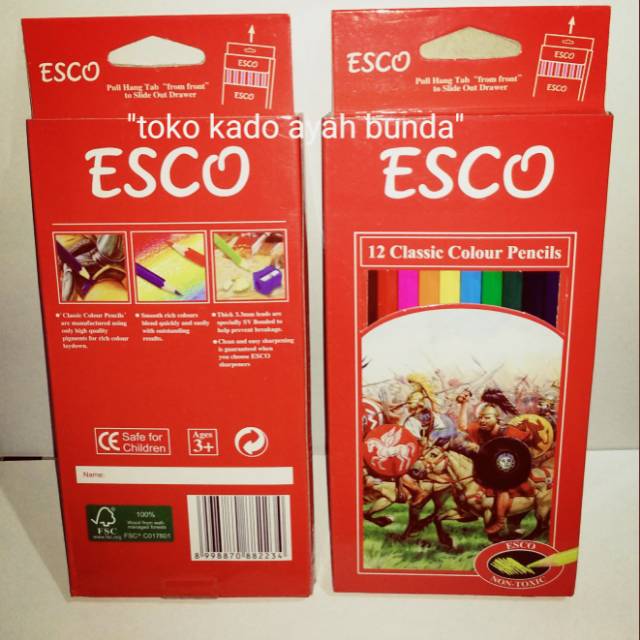 

Pensil Warna Hexagonal 12colour