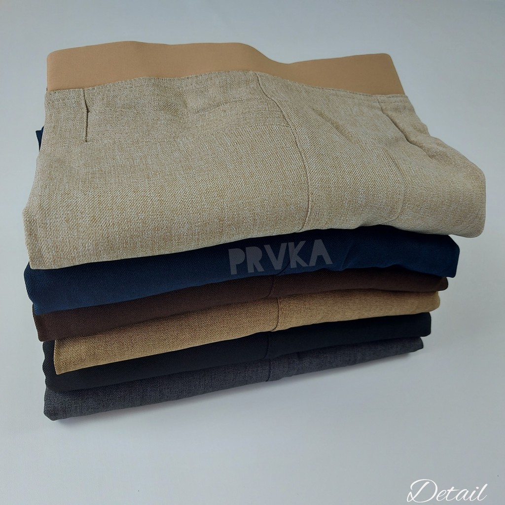 Celana Bahan Kerja Wanita / Pingang Karet. ( UKURAN S - 5L )