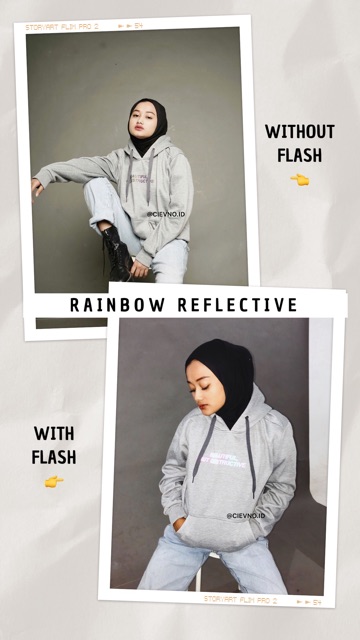 HOODIE BEAUTIFUL, BUT DESTRUCTIVE (Polyflex Rainbow Reflective) Size M - XXXL