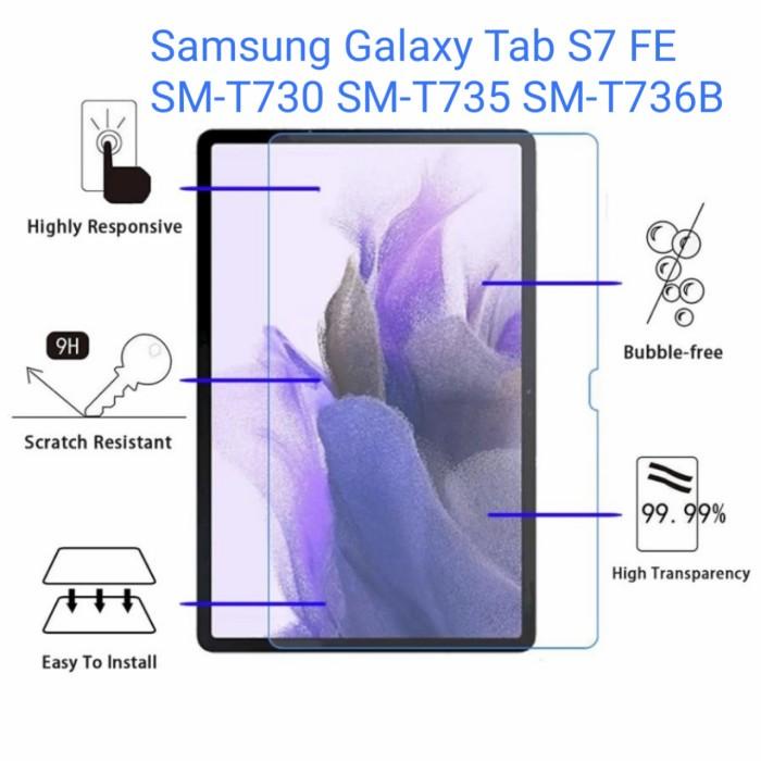 Antigores Samsung Tab S7Fe T730 T735 T736B Tempered Glass Screen Guard