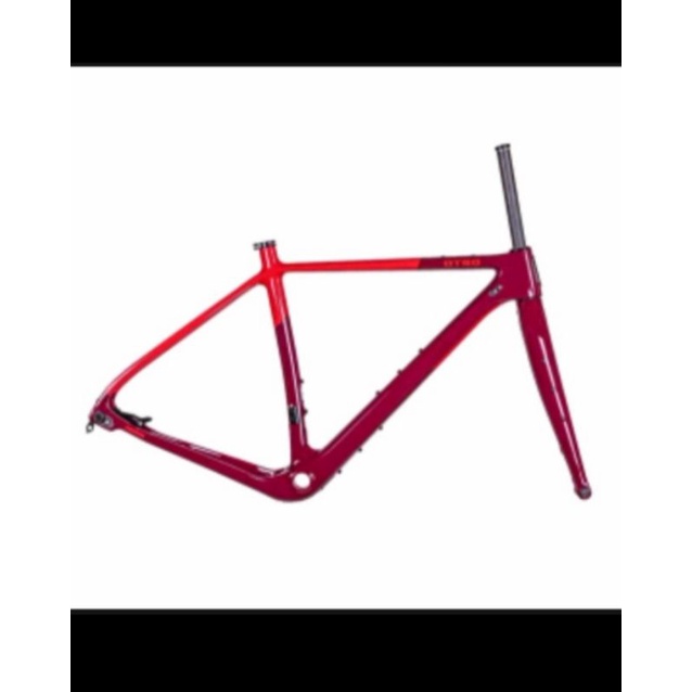 FRAME SET ROAD BIKE or GRAVEL OTSO WAHEELA CARBON BRUGUNDY RED