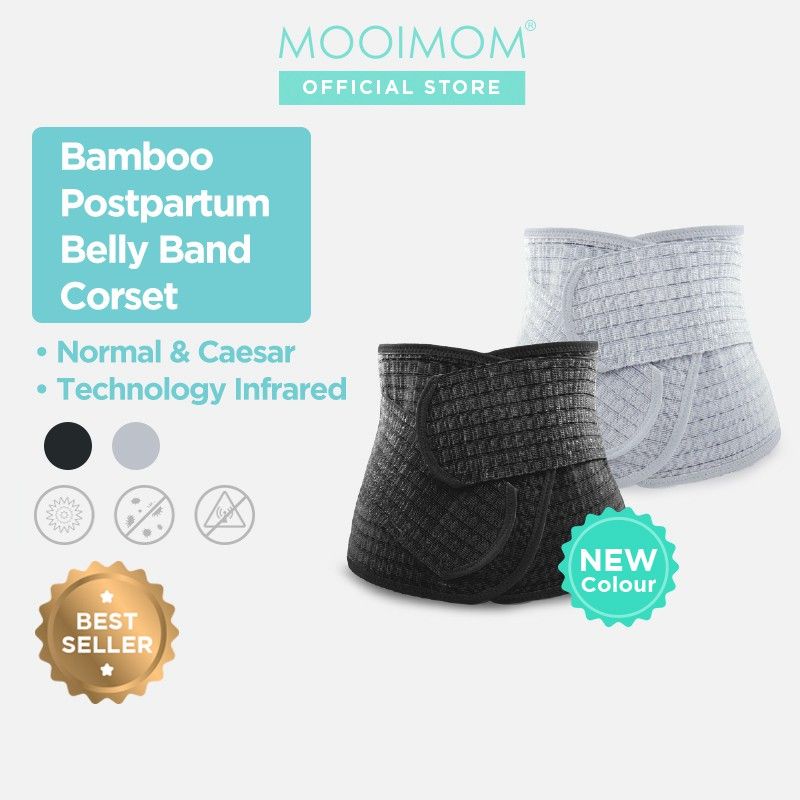 MOOIMOM Bamboo Postpartum Belly Band Korset Pelangsing Pasca Melahirkan Normal &amp; Caesar