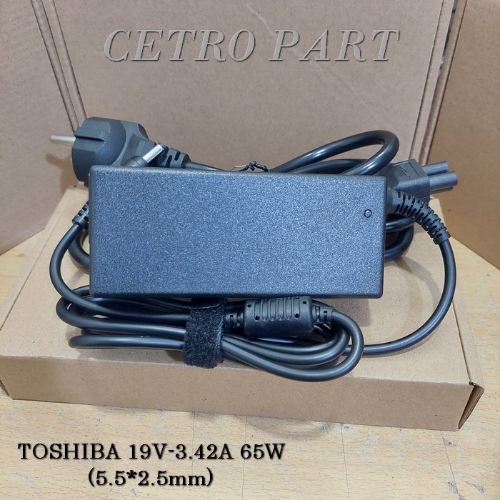 Adaptor Charger Laptop Toshiba (19v - 3.42a) 65Watt Original BERGARANSI