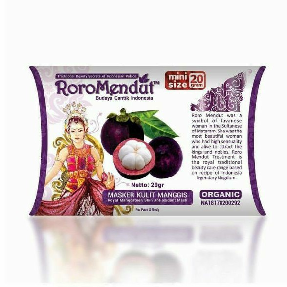 Masker Kulit Manggis Anti Aging Skincare Roro Mendut