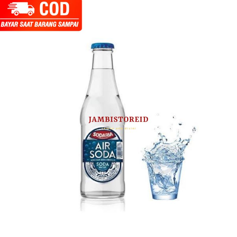 (JAMBISTOREID) JAMBI LANGSUNG KIRIM Minuman Air Soda Water Sodaria Botol Kaca 270ml Bersoda Putih Po