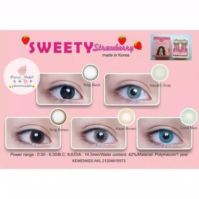 Softlens STRAWBERRY plano softlen