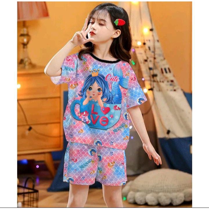 RILLO - Setelan baju playful colour anak print / setelan anak unisex 1-7 tahun PART 2