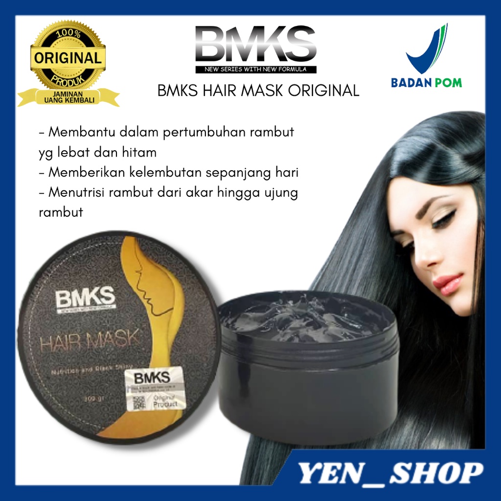 BMKS HAIR MASK Masker Rambut Kemiri 300 gr