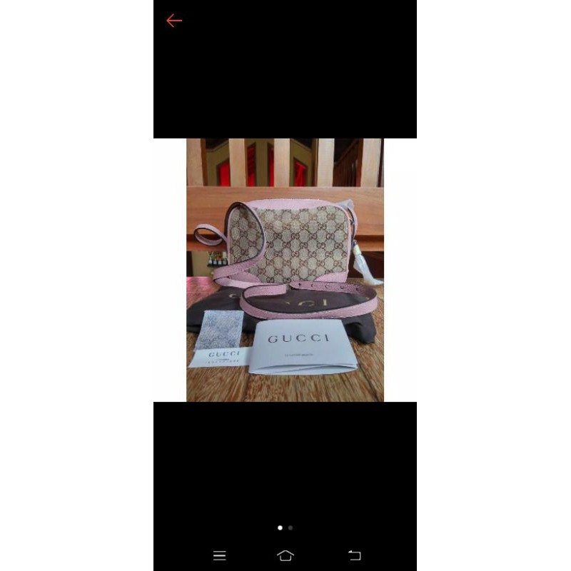 Tas Gucci Bree Original GG Canvas Mini Messenger Asli / Ori / Authentic (pelunasan mba hani)