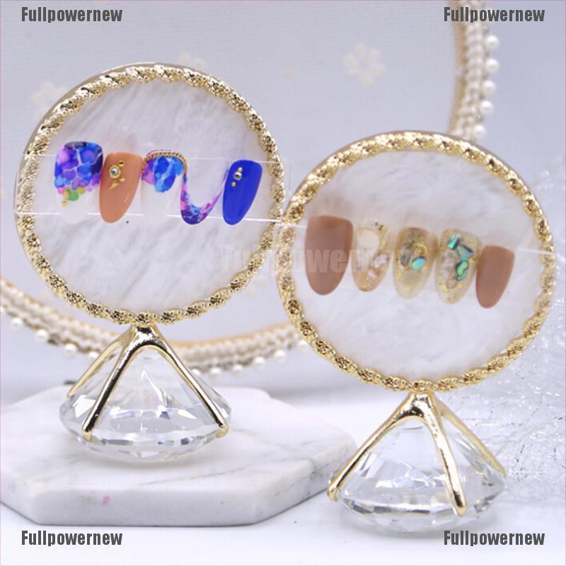 1Pc Stand Display Kuku Palsu Bentuk Diamond untuk Nail Art