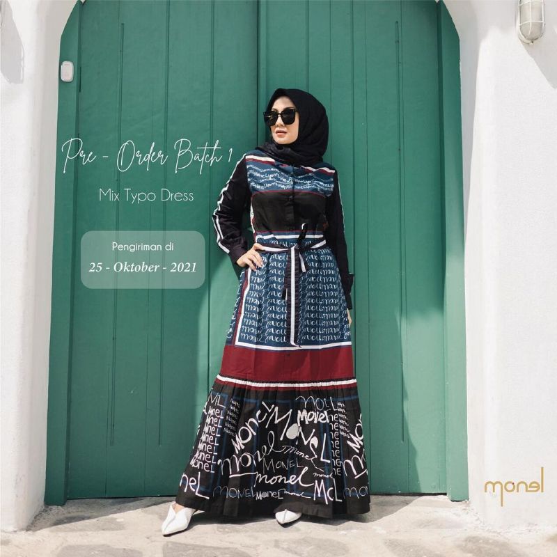 [MONEL] Mix Typo Dress Monel by amarabilqis_