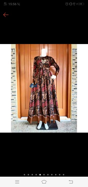 Gamis Batik (cod) Manggar Gamis Batik Pesta Model Terbaru
