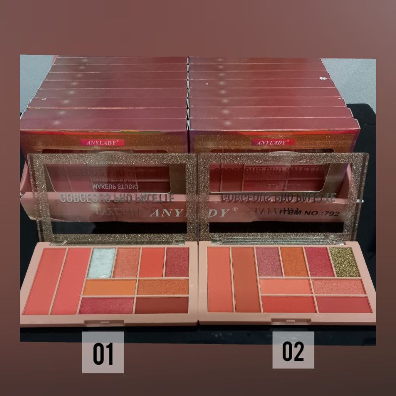 BEST SELLER EYESHADOW ANYLADY  SUPER BIG MAKE UP STUDIO PROFESSIONAL | PEACH 18 WARNA NO.792 | 530C