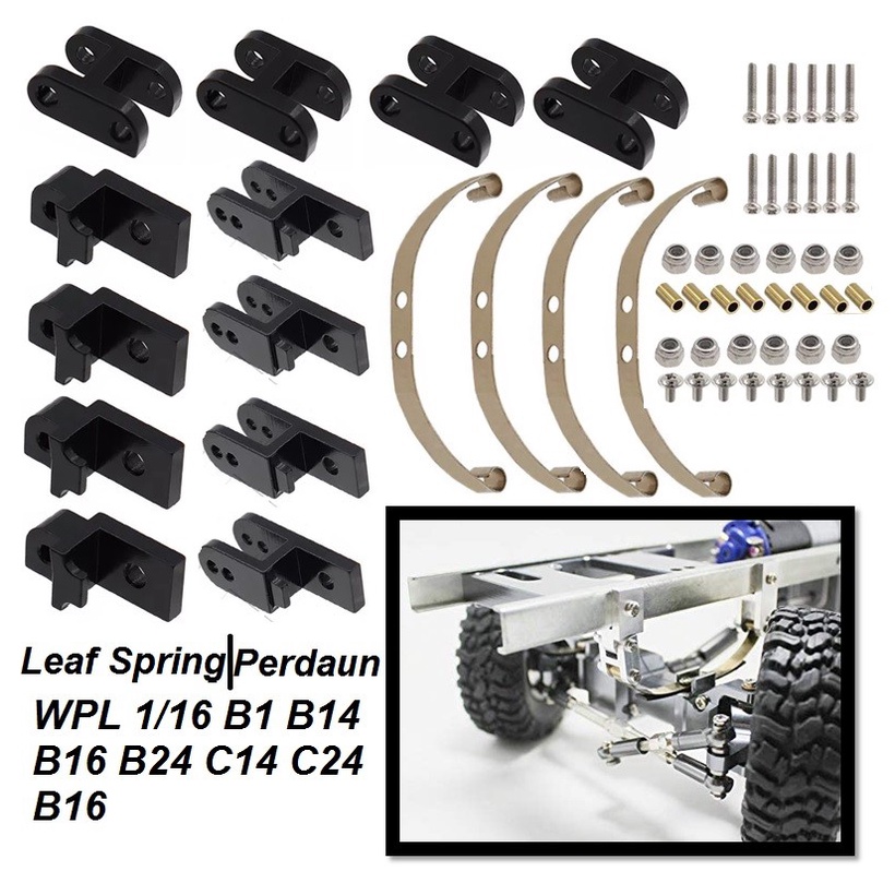 Metal Leaf Spring Per Daun WPL 1/16 4WD B1 B14 B16 B24 C14 C24 B16 Rc Car