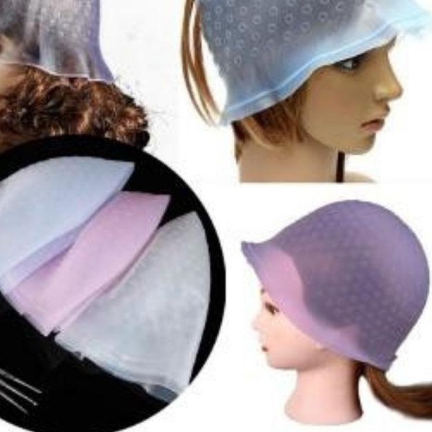 ♣ Magicap Topi Highlight Rambut dan Jarum Congkelan Highlight / Alat Pewarna Rambut / Topi Posting ❄