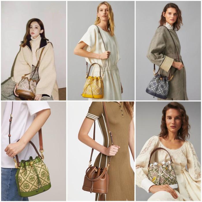 [ORIGINAL] TORY BURCH T Monogram Jacquard Bucket Bag / TB Original