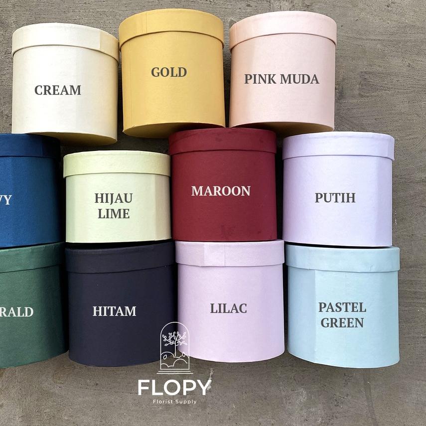 

● Bloom Box Flower Bulat Round / Kotak Bunga Kotak Kado ♗