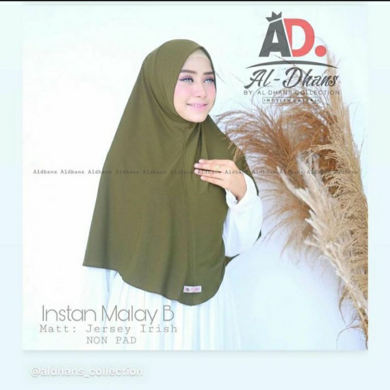 Jilbab Instan Hijab Bergo Malay Jumbo ori Aldhans-1