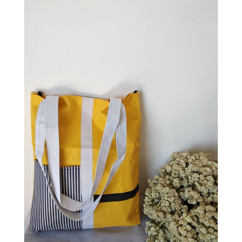 TAS WANITA DEWASA TOTEBAG LOVA YELLOW KANVAS SIDOARJO TERBARU TAHUN BARU