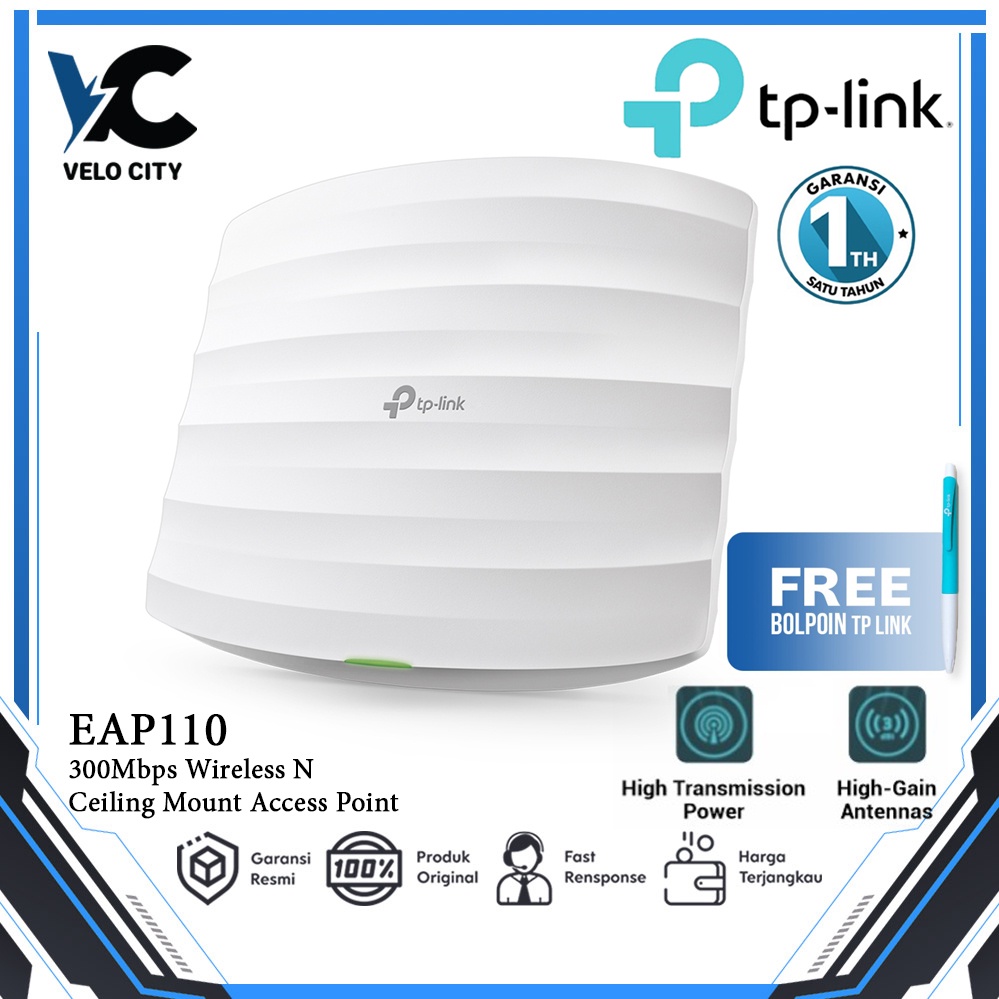 TP-LINK EAP 110 300Mbps Wireless N Ceiling Mount Access Poin TL-EAP110