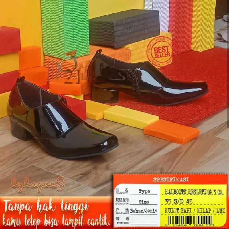 SEPATU WANITA SEPATU PDH SEPATU POLWAN HALFBOOTH MERK P21