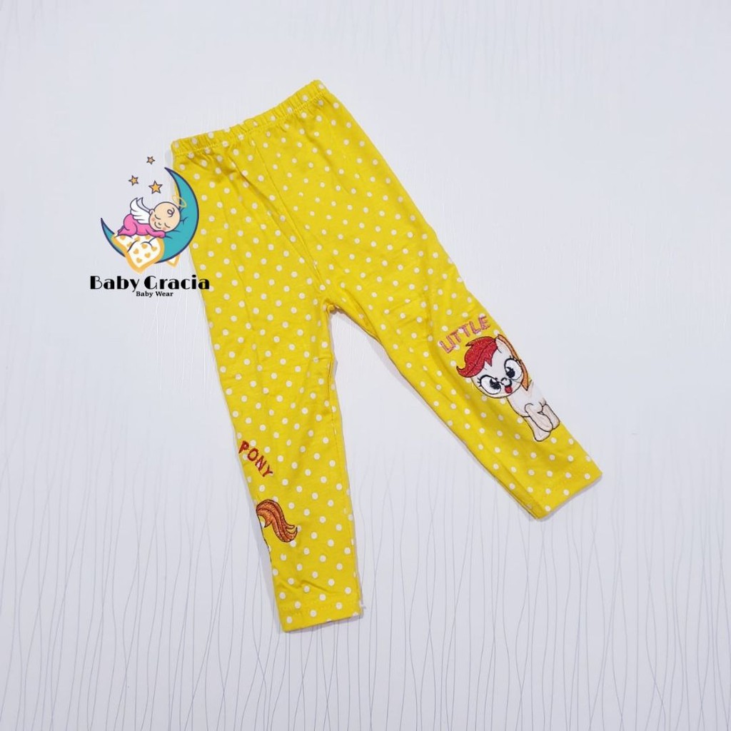 leging anak bayi motif polkadot karakter bordir bagus