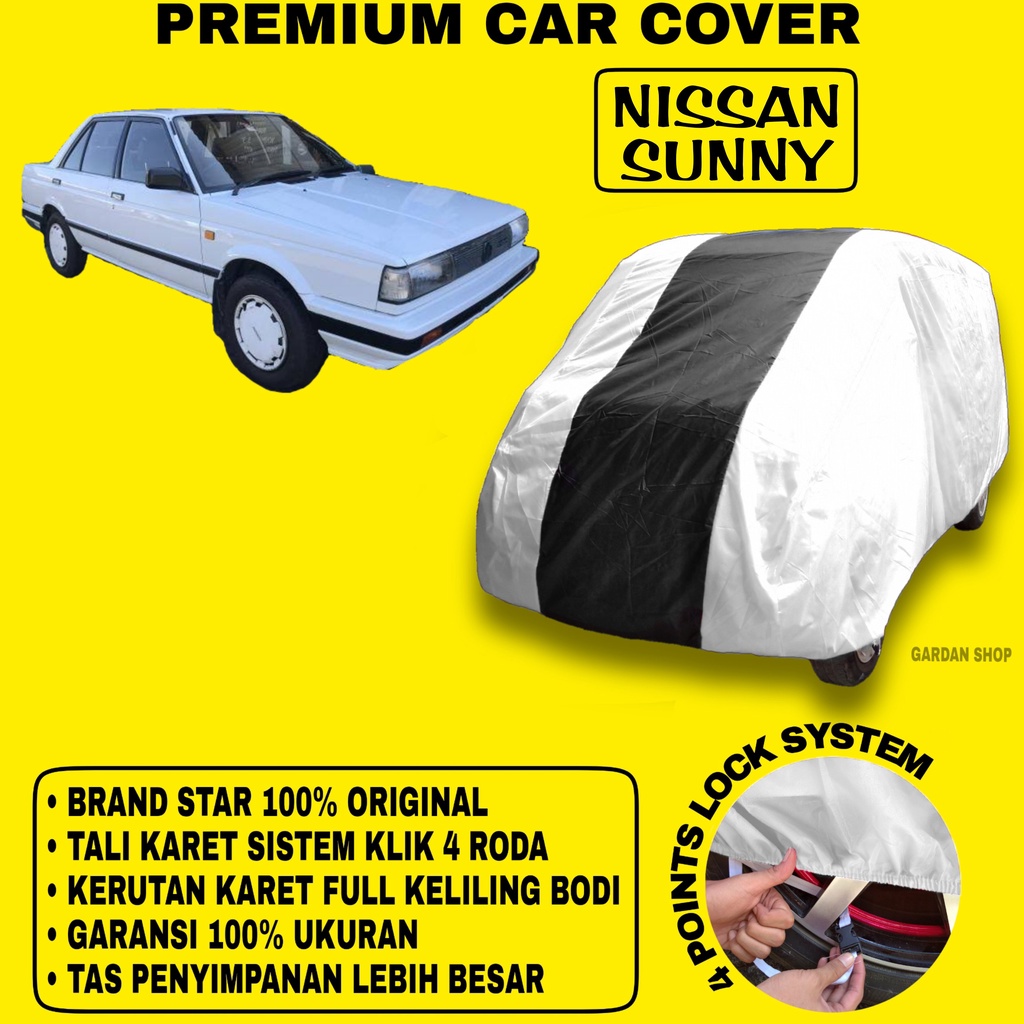 Body Cover NISSAN SUNNY SILVER HITAM Penutup Bodi Mobil Nissan Sunny Waterproof PREMIUM