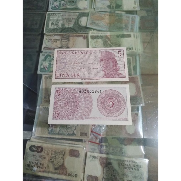 uang kuno 5 sen 1964 asli