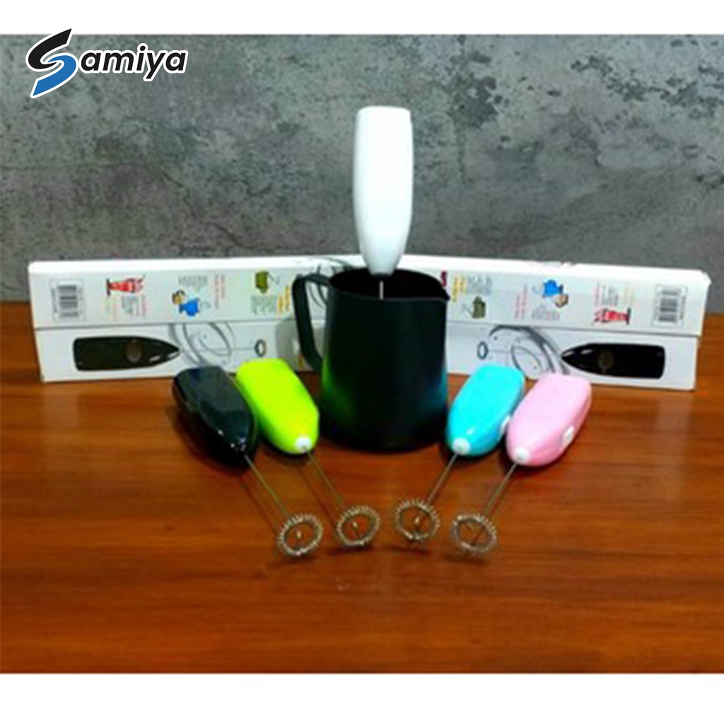 Paket milk jug black teflon frother elektric / alat kopi barista set