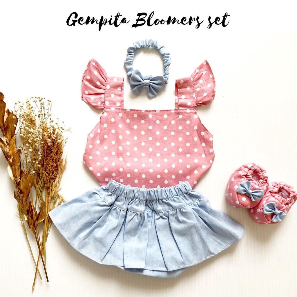 HAMPERS LAHIRAN GEMPITA / AUDREY / EUN JI gift set lahiran bayi kado baju bayi anak perempuan cewek terlaris lucu-pink polka