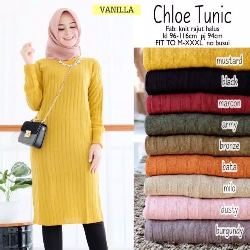 Chloe Tunik Rajut Knit Rajut Whystre