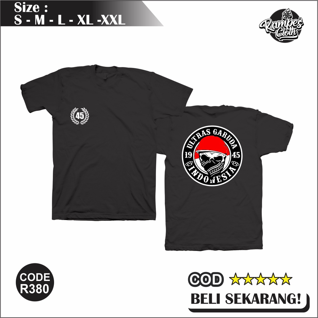 Kaos Distro ULTRAS GARUDA Cotton Combed 30s Premium R380