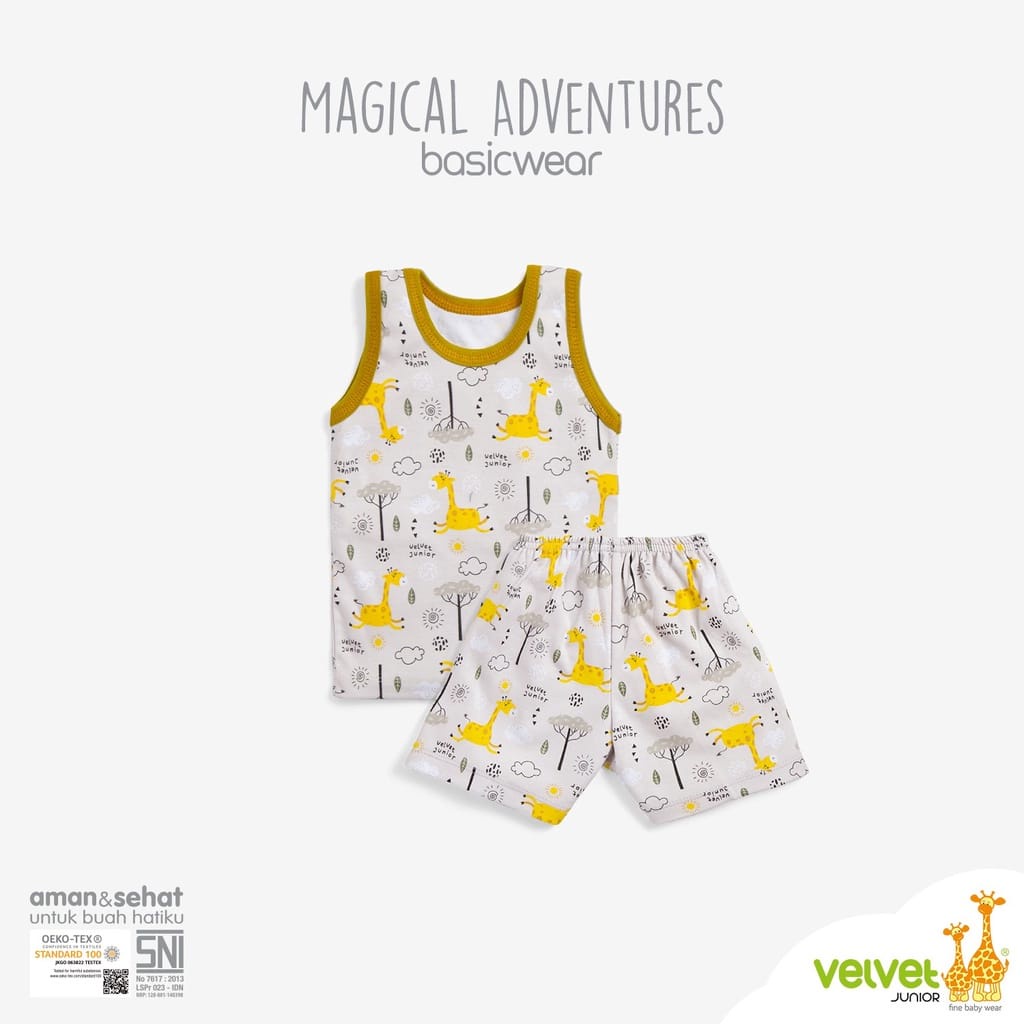 Velvet Junior Setelan Oblong Baju Singlet &amp; Celana Pendek Series Magical Adventures