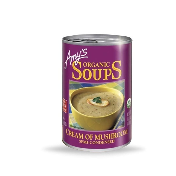 

Gg01Hh Amy'S Kitchen - Organic Cream Of Mushroom Soup 411 G Ds01Gkk