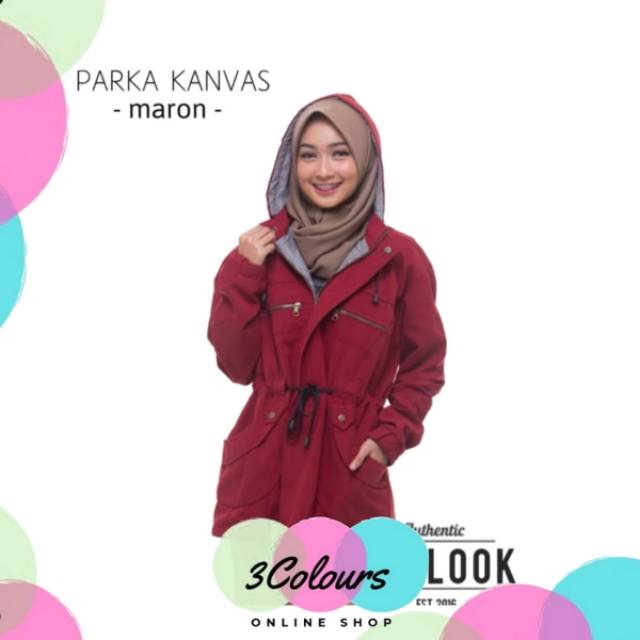 Jaket wanita / jaket parka / jumbo big size wanita XL XXL bomber parasut cewek blazer - green army