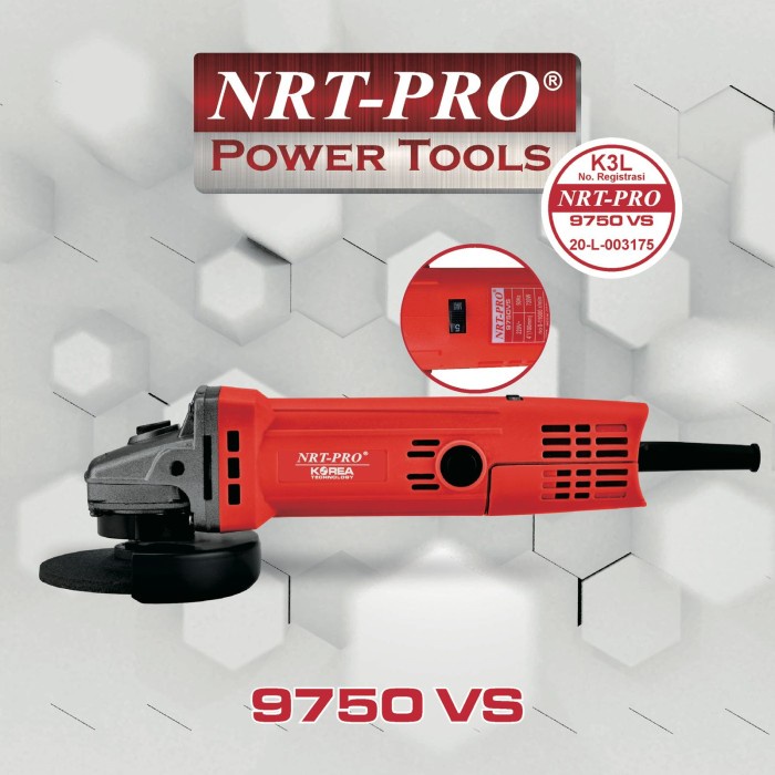 Gerinda Tangan Variable Speed NRT-PRO type 9750 VS