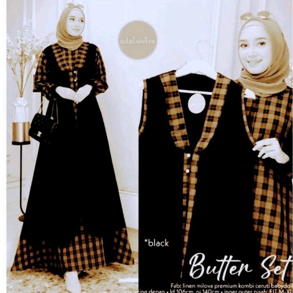Outer + Gamis Jumbo Modern Terbaru Size L XL XXL XXXL 4L-4