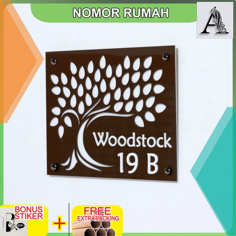 

Murah Nomor Rumah Akrilik Leaf Series 04