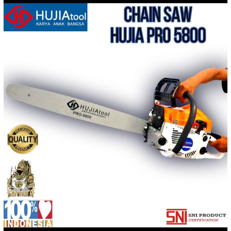 PROMO BESAR-BESARAN BURUAN ORDER Mesin chain Saw senso gergaji potong tebang  pohon kayu HUJIA pro58