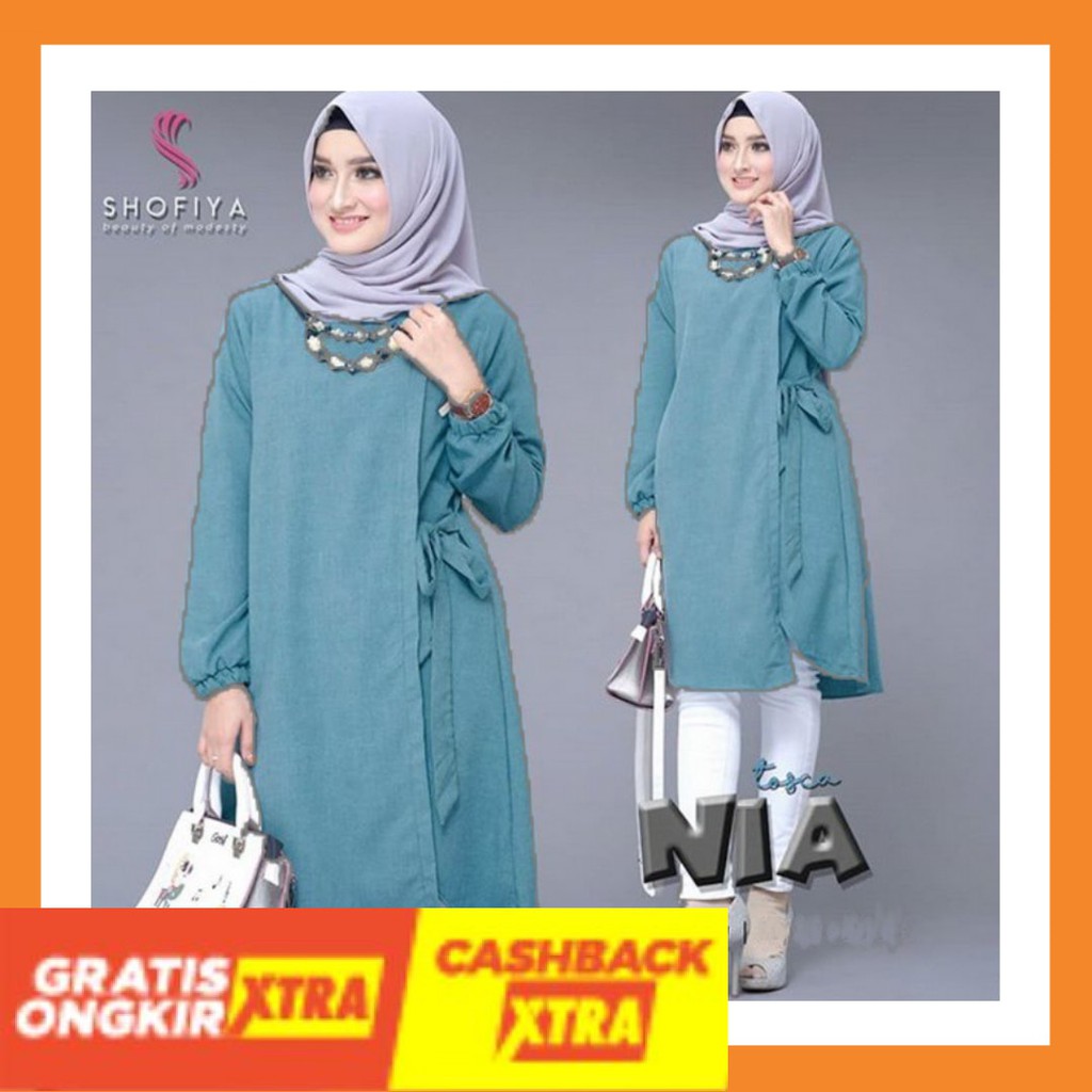 STYLE KOREA KEREN IMPORT MURAH ORIGINAL BISA COD / NIA TUNIK