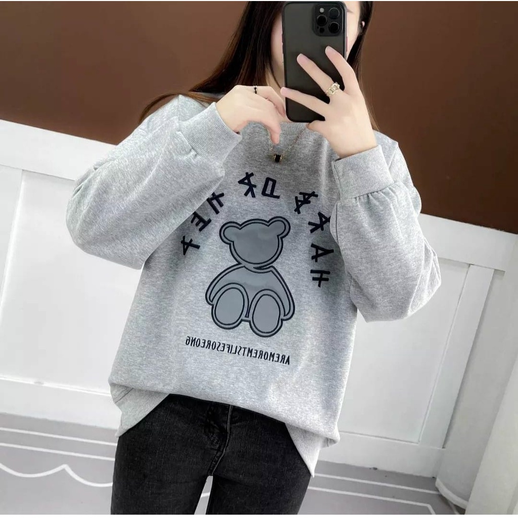 PCS SWEATER AURORA 3 UKURAN L XL XXL FASHION PAKAIAN WANITA ATASAN BAHAN BABYTERRY FE