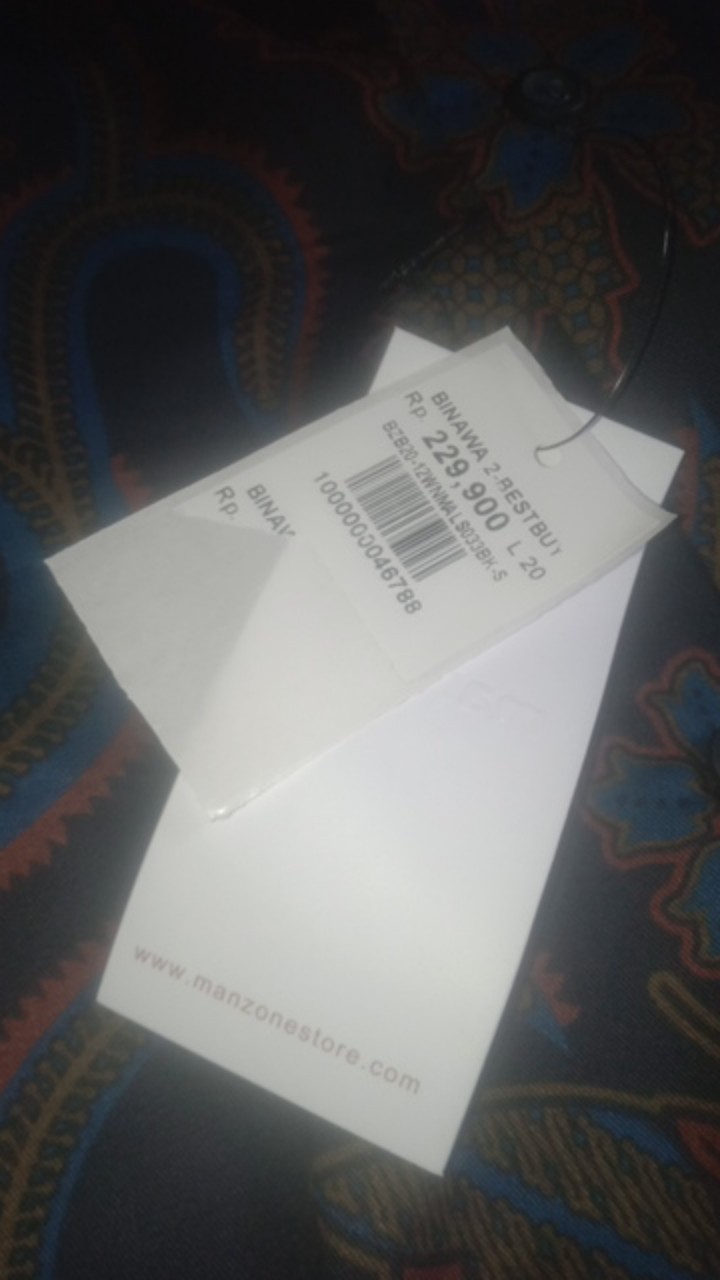 Manzone Kemeja Batik Pria Lengan Panjang  Binawa 2-bestbuy-black