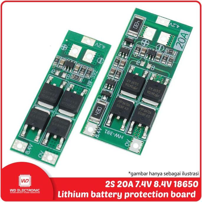 BMS 2S 20A 7.4V 8.4V 18650 Lithium battery protection board easywa53 dijamin