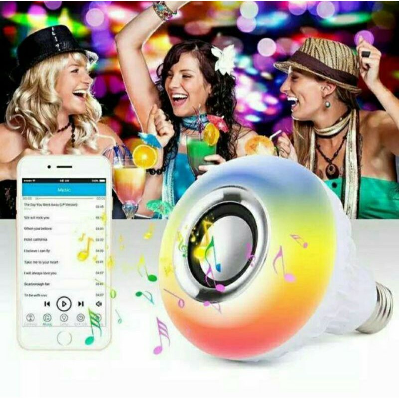LAMPU MUSIK RGB SPEAKER BLUETOOTH CANGGIH DILENGKAPI REMOTE