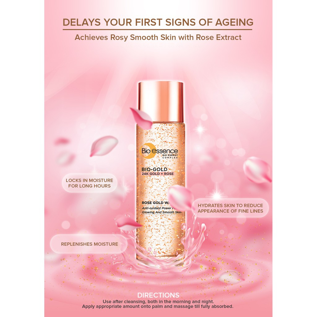 [BPOM] Bio Essence Bio-Gold Rose Gold Water
