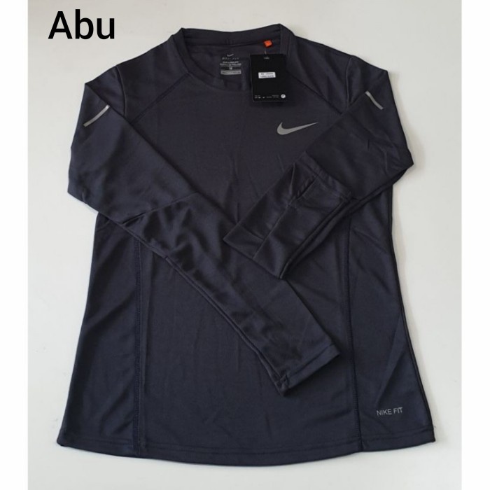 New NIKE Kaos OlahRaga Pria Baju Senam Lengan Panjang Gym Fitness Lari
