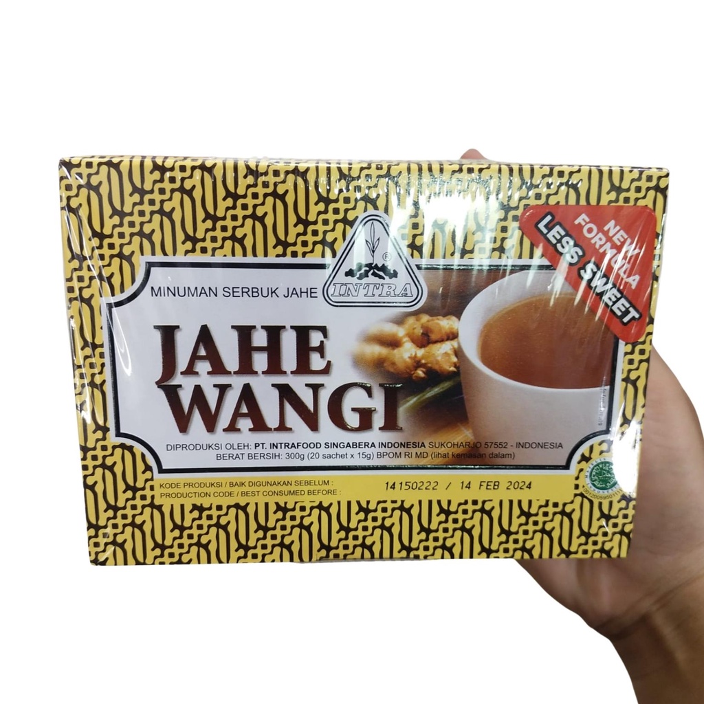 

Jahe Wangi Intra Jahe isi 20 BESAR Minuman Serbuk Ginger Instant Less Sugar Rendah Gula