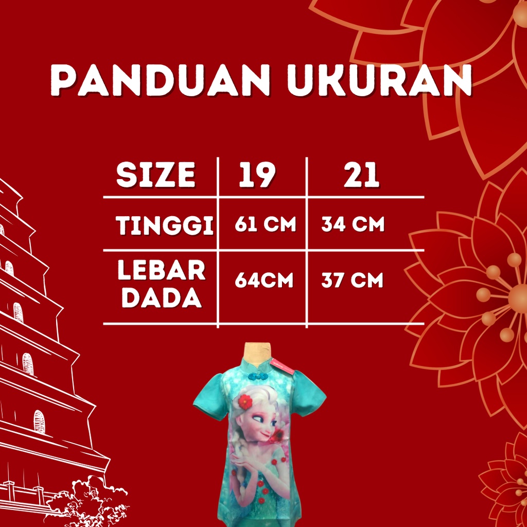 DRESS FROZEN ANAK CEWEK sz 1 &amp; 2 Tahun baby Elsa Frozen Dress Sayap panjang Long slayer Gaun Anak Cheongsam shanghai